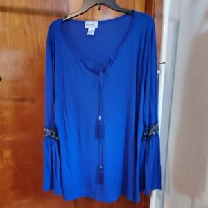 Royal blue long sleeve top
